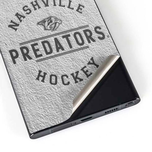 NHL Nashville Predators Black Text Galaxy Skins